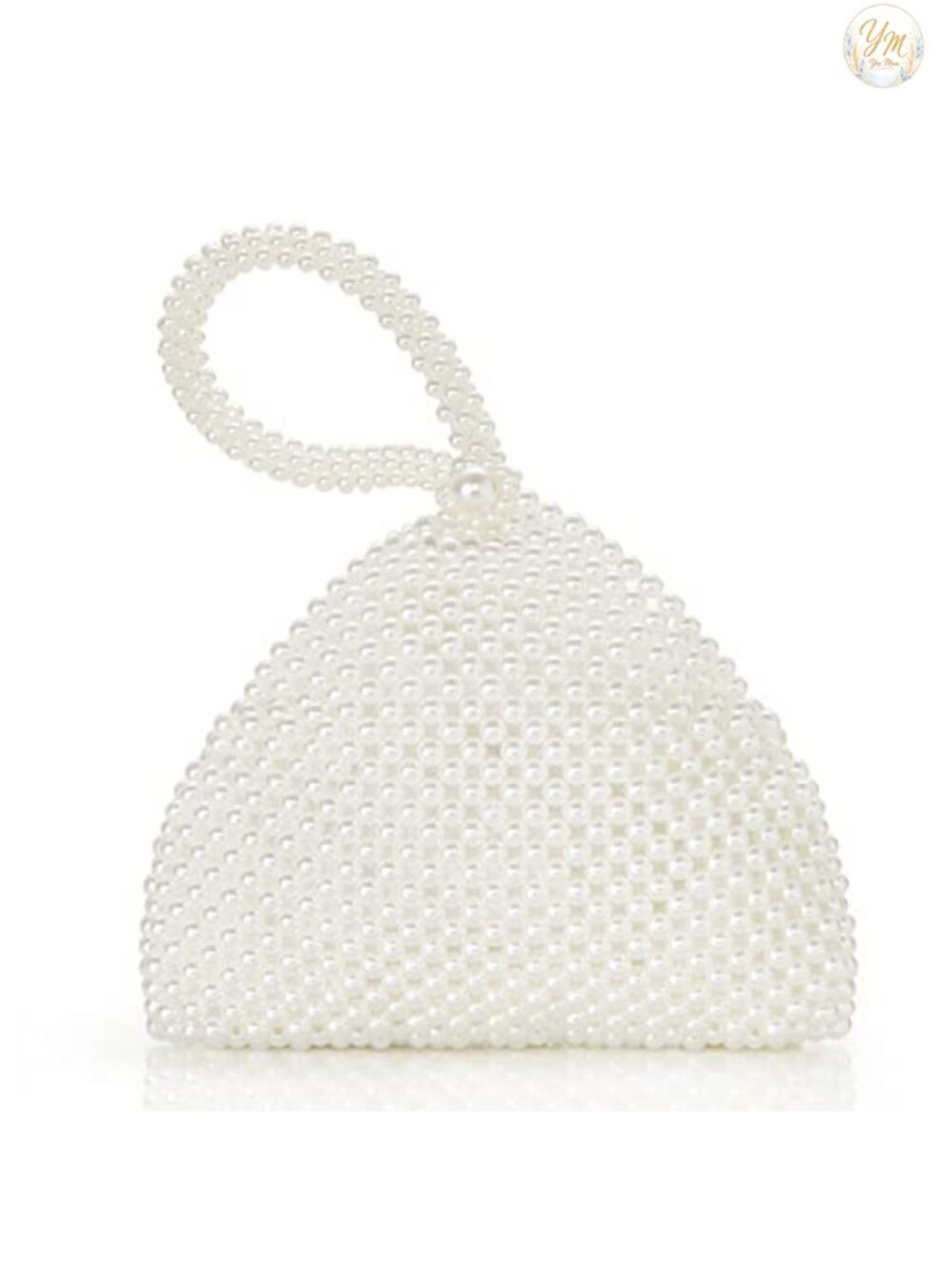 Pearl Evening Clutch Triangle Clasp Formal Party Wedding Bag